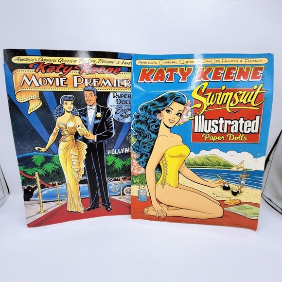 Vintage 1995/1996 Katy Keene Paper Doll Books Lot Of Two New John Lucas - Picture 1 of 10